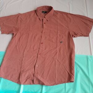 Rusty Men’s Button Up Short Sleeve Shirt Size Large